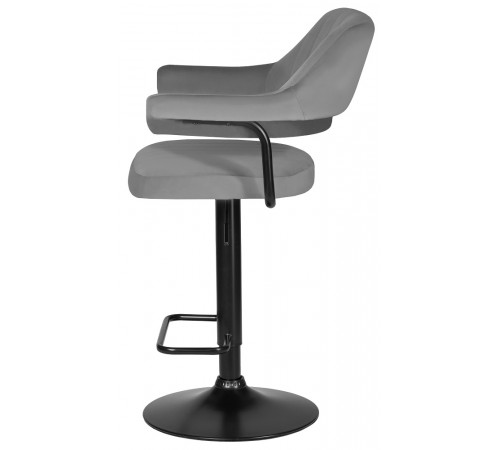 Стул барный DOBRIN CHARLY BLACK/LM-5019_BlackBase серый велюр (MJ9-75)