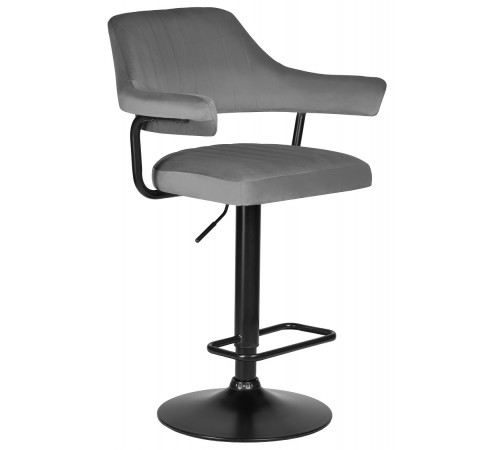 Стул барный DOBRIN CHARLY BLACK/LM-5019_BlackBase серый велюр (MJ9-75)