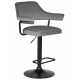 Стул барный DOBRIN CHARLY BLACK/LM-5019_BlackBase серый велюр (MJ9-75)