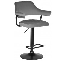 Стул барный DOBRIN CHARLY BLACK/LM-5019_BlackBase серый велюр (MJ9-75)