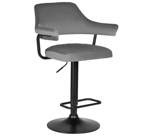Стул барный DOBRIN CHARLY BLACK/LM-5019_BlackBase серый велюр (MJ9-75)