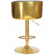 Стул барный DOBRIN DARCY GOLD SHINY 5025_GoldBase-LM черный велюр с золотыми паетками