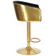 Стул барный DOBRIN DARCY GOLD SHINY 5025_GoldBase-LM черный велюр с золотыми паетками