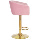Стул барный DOBRIN DARCY GOLD 5025_GoldBase-LM розовый велюр (1922-16)