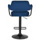 Стул барный DOBRIN CHARLY BLACK/LM-5019_BlackBase синий велюр
