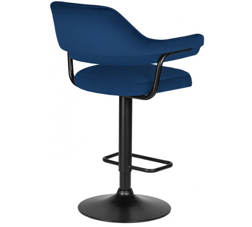 Стул барный DOBRIN CHARLY BLACK/LM-5019_BlackBase синий велюр