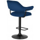 Стул барный DOBRIN CHARLY BLACK/LM-5019_BlackBase синий велюр