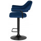 Стул барный DOBRIN CHARLY BLACK/LM-5019_BlackBase синий велюр