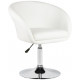 Кресло DOBRIN EDISON  / арт. LM-8600_ChromeBase белый PU