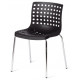 Стул SKALBERG (mod. C-084-A)  металл/пластик, 46 х 56 х 79 см, Black (черный) / Chrome (хром)