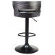Стул барный DOBRIN FRED BLACK Black base черное дерево, чёрный PU