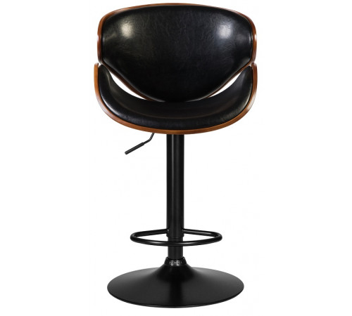 Стул барный DOBRIN KARTER LMZ-4905 BLACK Black base коричневое дерево, черный