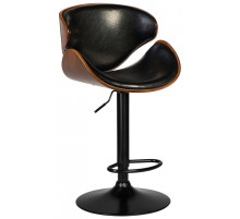 Стул барный DOBRIN KARTER LMZ-4905 BLACK Black base коричневое дерево, черный