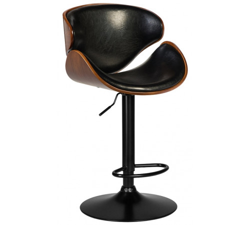 Стул барный DOBRIN KARTER LMZ-4905 BLACK Black base коричневое дерево, черный