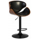 Стул барный DOBRIN KARTER LMZ-4905 BLACK Black base коричневое дерево, черный