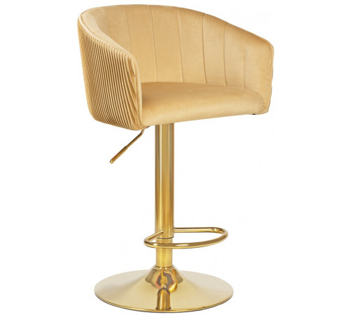 Стул барный МАРК ГОЛД WX-2327 песочный велюр