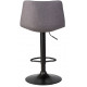 Стул барный DOBRIN TAILOR BLACK BlackBase-LM серая ткань (188-55)