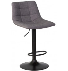 Стул барный DOBRIN TAILOR BLACK BlackBase-LM серая ткань (188-55)