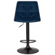 Стул барный DOBRIN TAILOR BLACK BlackBase-LM синий велюр (MJ9-117)