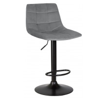 Стул барный DOBRIN TAILOR BLACK BlackBase-LM серый велюр (MJ9-75)