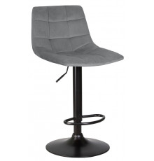 Стул барный DOBRIN TAILOR BLACK BlackBase-LM серый велюр (MJ9-75)