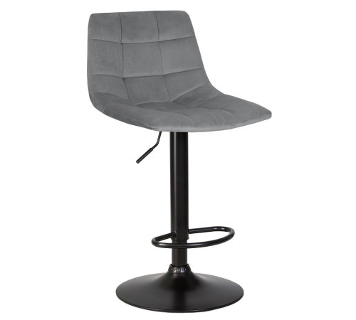Стул барный DOBRIN TAILOR BLACK BlackBase-LM серый велюр (MJ9-75)
