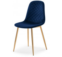 Стул Dabl dark blue / gold
