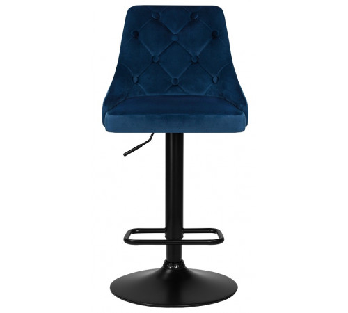 Стул барный DOBRIN JOSEPH BLACK BlackBase-LM синий велюр (MJ9-117)