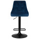 Стул барный DOBRIN JOSEPH BLACK BlackBase-LM синий велюр (MJ9-117)