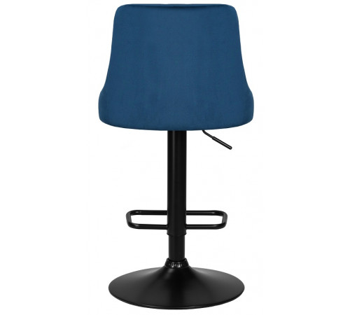 Стул барный DOBRIN JOSEPH BLACK BlackBase-LM синий велюр (MJ9-117)