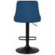 Стул барный DOBRIN JOSEPH BLACK BlackBase-LM синий велюр (MJ9-117)