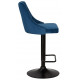 Стул барный DOBRIN JOSEPH BLACK BlackBase-LM синий велюр (MJ9-117)