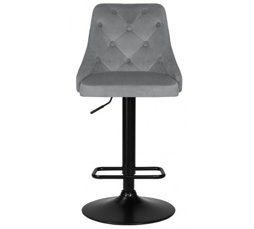 Стул барный DOBRIN JOSEPH BLACK BlackBase-LM серый велюр (MJ9-75)