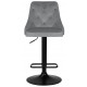 Стул барный DOBRIN JOSEPH BLACK BlackBase-LM серый велюр (MJ9-75)