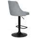 Стул барный DOBRIN JOSEPH BLACK BlackBase-LM серый велюр (MJ9-75)