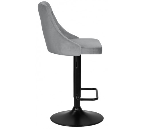 Стул барный DOBRIN JOSEPH BLACK BlackBase-LM серый велюр (MJ9-75)