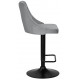 Стул барный DOBRIN JOSEPH BLACK BlackBase-LM серый велюр (MJ9-75)