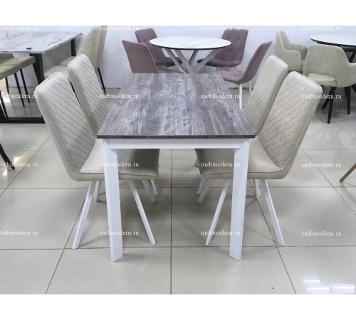 Обеденная группа L110 СП/202 B03 BEIGE, ножки белые