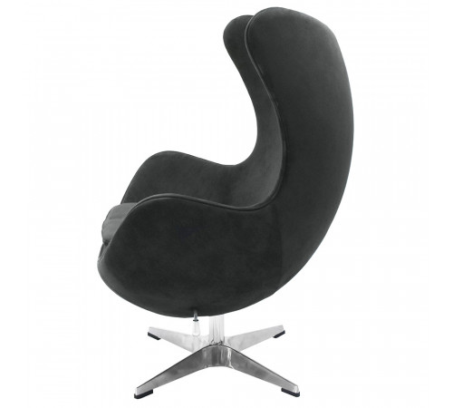 Кресло EGG CHAIR графит, искусственная замша