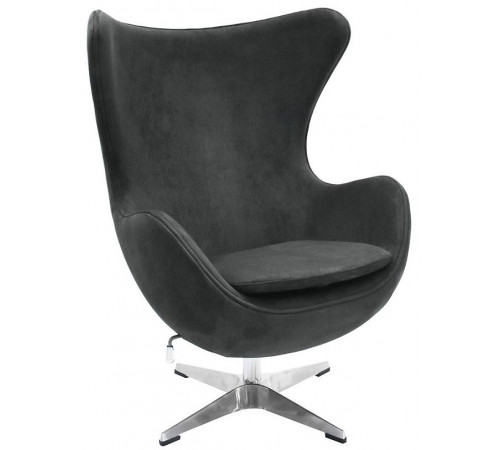 Кресло EGG CHAIR графит, искусственная замша