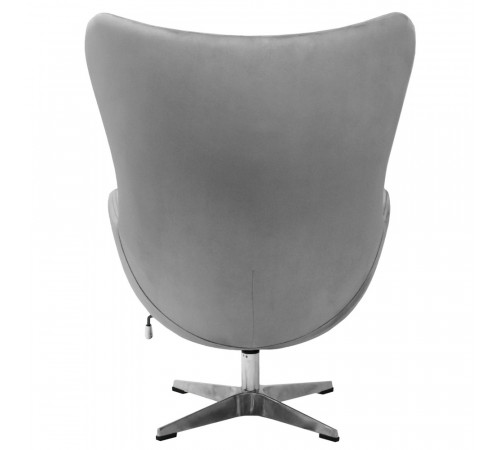 Кресло EGG CHAIR серый, искусственная замша