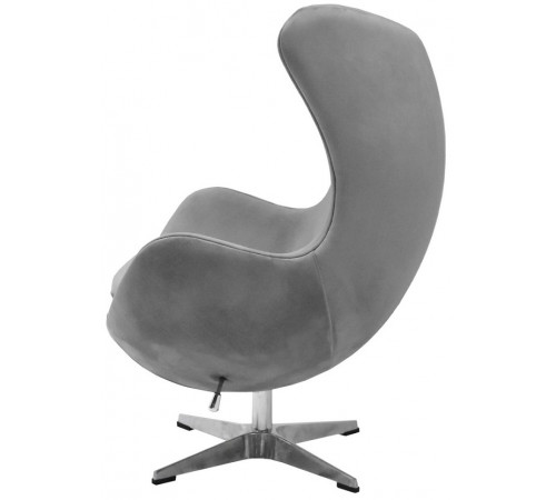 Кресло EGG CHAIR серый, искусственная замша