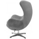Кресло EGG CHAIR серый, искусственная замша