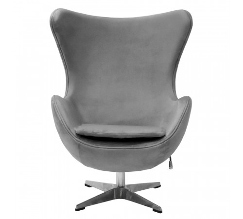 Кресло EGG CHAIR серый, искусственная замша