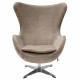 Кресло EGG CHAIR латте, искусственная замша