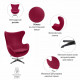 Кресло EGG CHAIR графит, искусственная замша