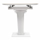 Стол Flame раскладной 116-155x80x76см, белый мрамор, белый