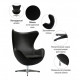 Кресло EGG STYLE CHAIR черный, экокожа (Enzo 999)