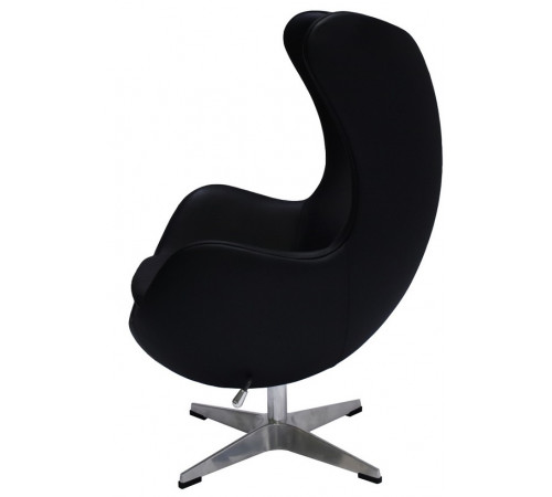 Кресло EGG CHAIR чёрный, натуральная кожа