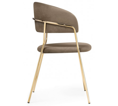 Стул на металлокаркасе Kamelia cappuccino / gold